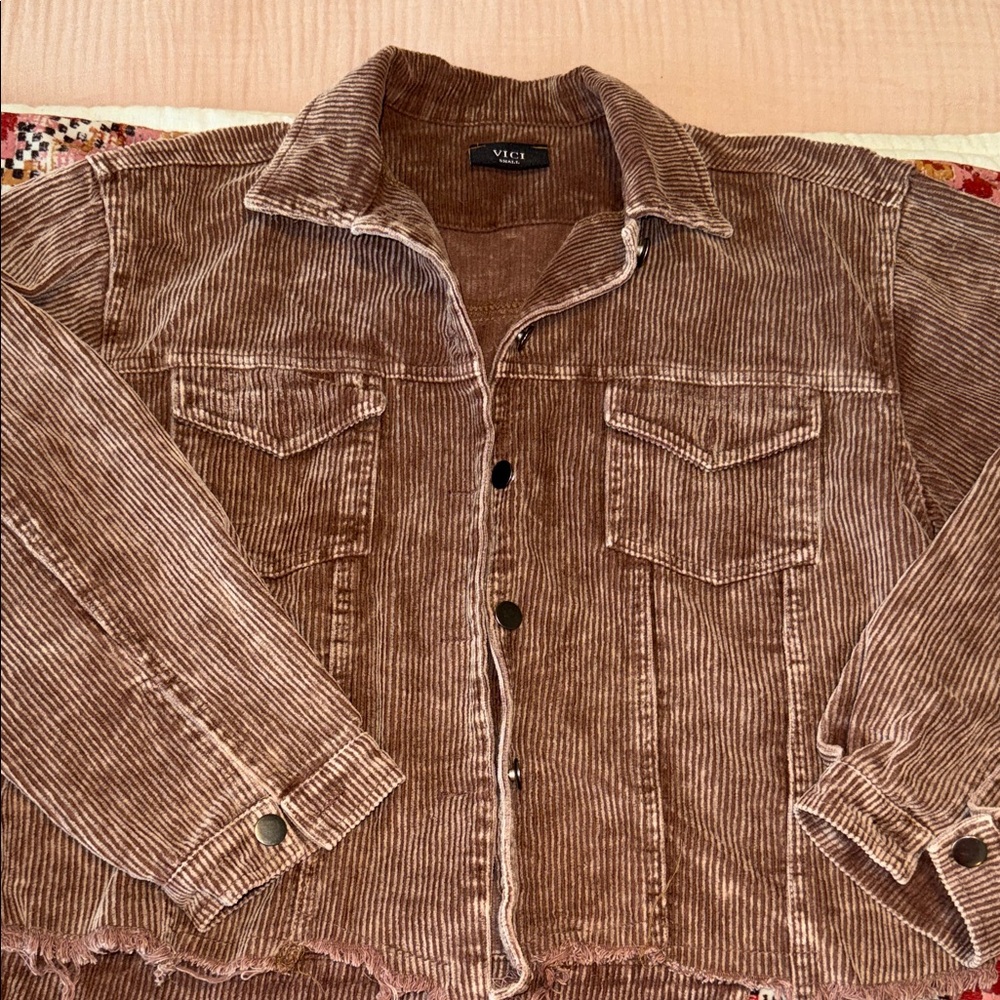 VICI brownish/mauve Corduroy Jacket - Picture 3 of 4